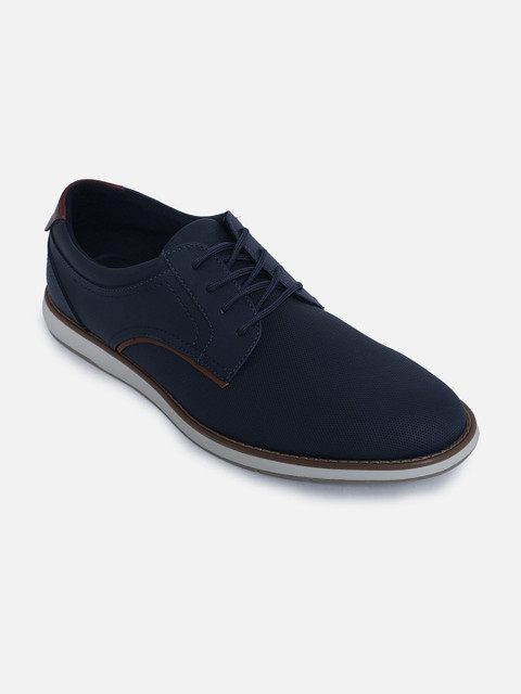 

ALDO Men Navy Blue Solid Derbys