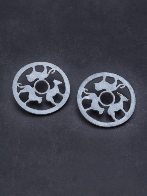 

Golden Peacock Grey Contemporary Studs