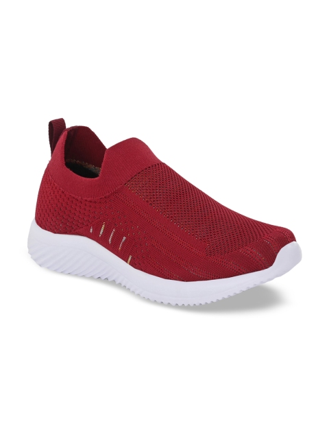 

HIROLAS Women Maroon Mesh Walking Shoes