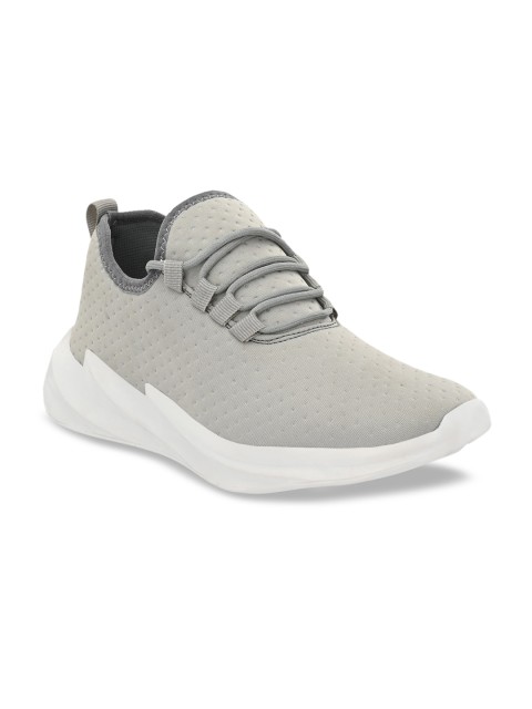 

mr.wonker Men Grey Canvas Running Shoes