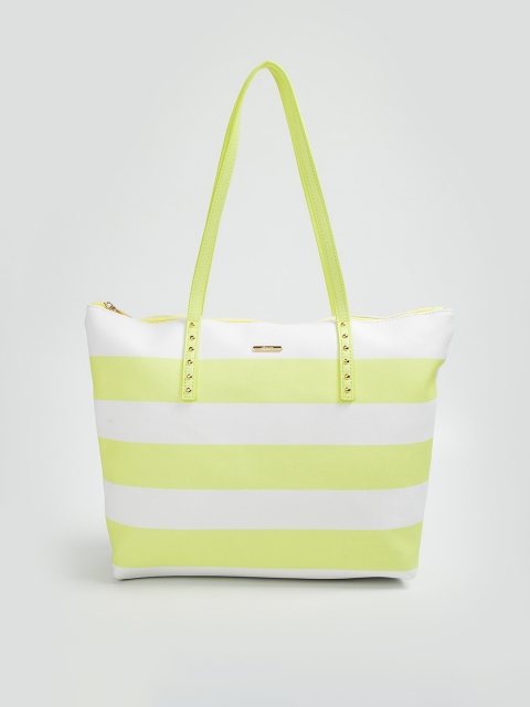 

Ginger by Lifestyle Yellow & White Striped Tote Bag