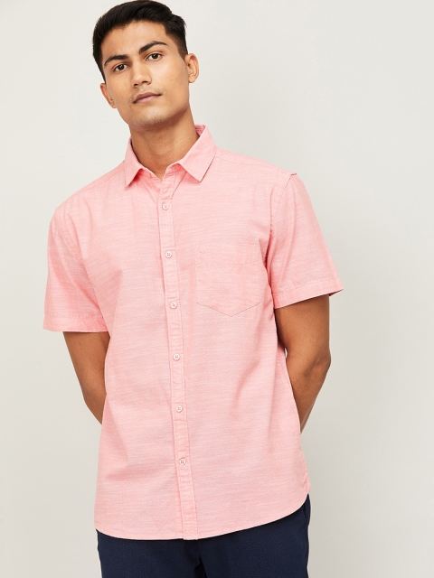 

CODE by Lifestyle Men Pink Regular Fit Solid Casual Shirt