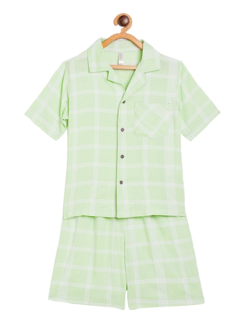 

Stylo Bug Kids Green Checked Night suit