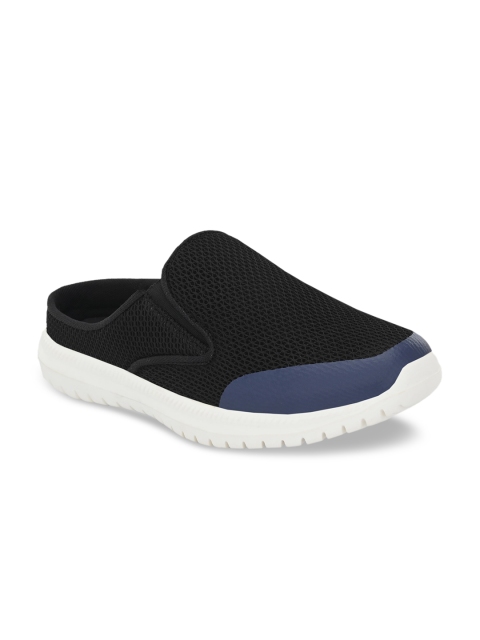 

mr.wonker Men Blue Colourblocked Leather Mule Sneakers