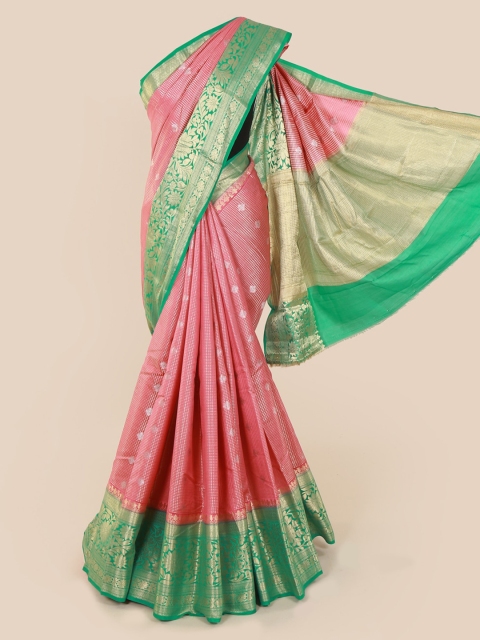 

Pothys Pink Pure Silk Woven Design Banarasi Saree