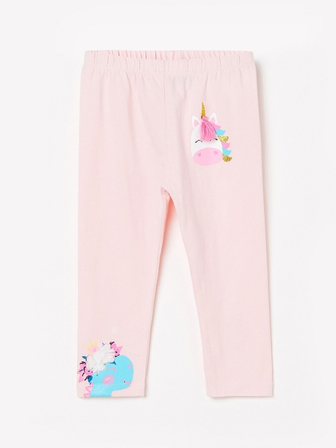 

Juniors by Lifestyle Infant Girls Pink Printed Ankle-Length Leggings