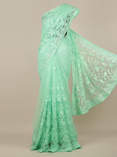 

Pothys Green Woven Design Net Saree