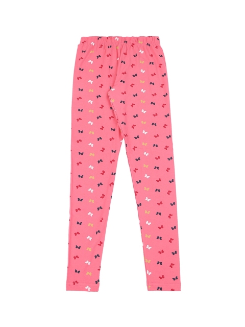 

Pantaloons Junior Girls Pink & Red Printed Ankle-Length Leggings