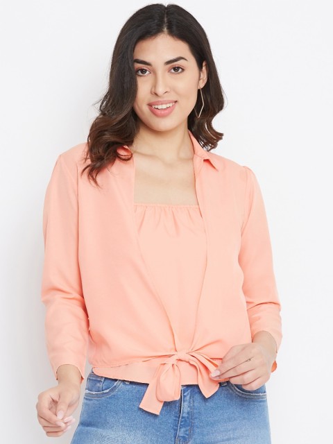 

TULIP 21 Peach-Coloured Crepe Top