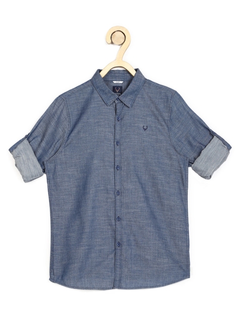 

Allen Solly Junior Boys Navy Blue Slim Fit Solid Casual Shirt