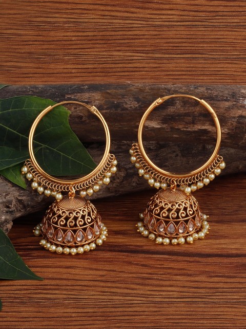 

Alamod Gold-Plated Contemporary Jhumkas