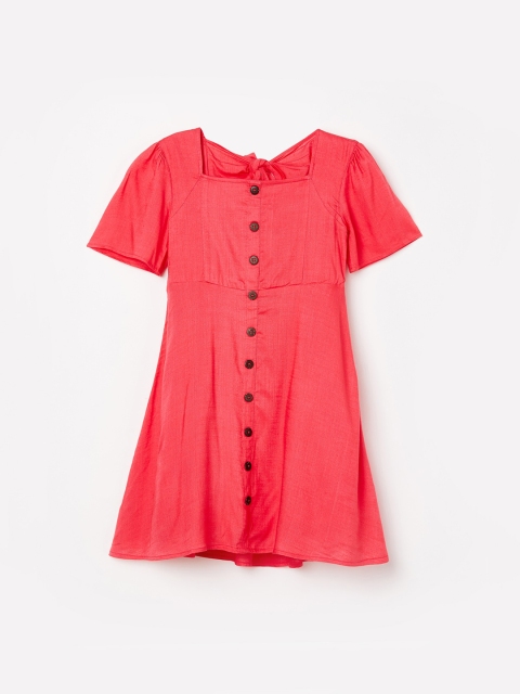 

Fame Forever by Lifestyle Girls Coral Solid A-Line Dress