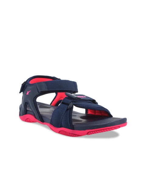 

Sparx Women Navy Blue & Pink Sports Sandals