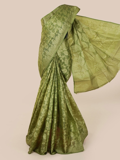

Pothys Green Pure Silk Woven Design Tussar Saree