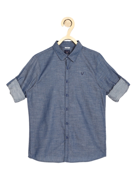 

Allen Solly Junior Boys Blue Slim Fit Solid Casual Shirt