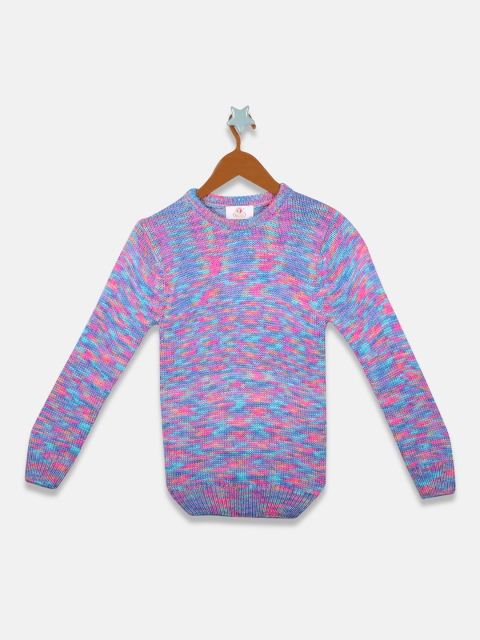 

OWM Boys Purple Printed Pullover Sweater