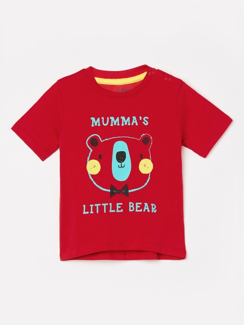 

Juniors by Lifestyle Boys Red Printed Round Neck T-shirt