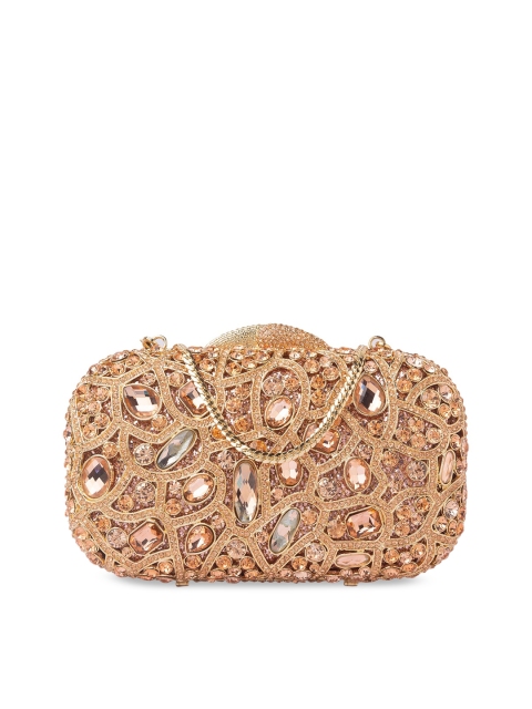 

Sole To Soul Peach-Coloured Embellished Clutch