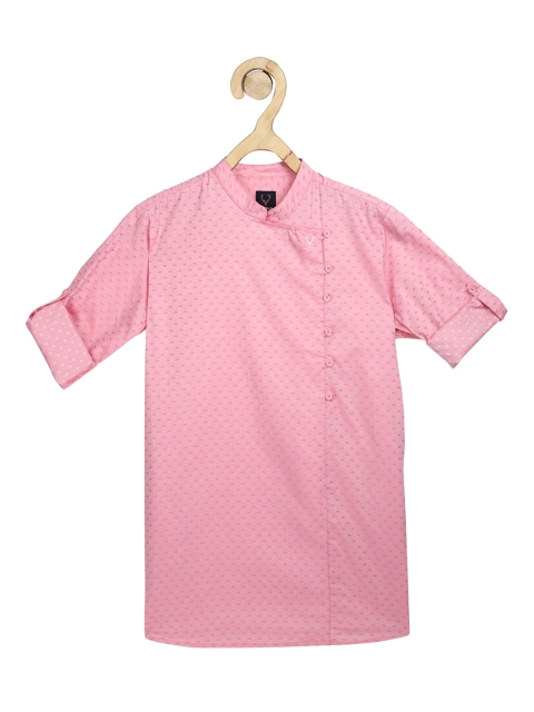 

Allen Solly Junior Boys Pink Regular Fit Self Design Cotton Casual Shirt
