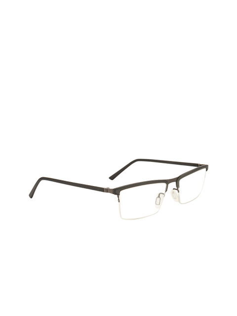 

Ted Smith Unisex Black Solid Half Rim Rectangle Frames TSF-135_C4