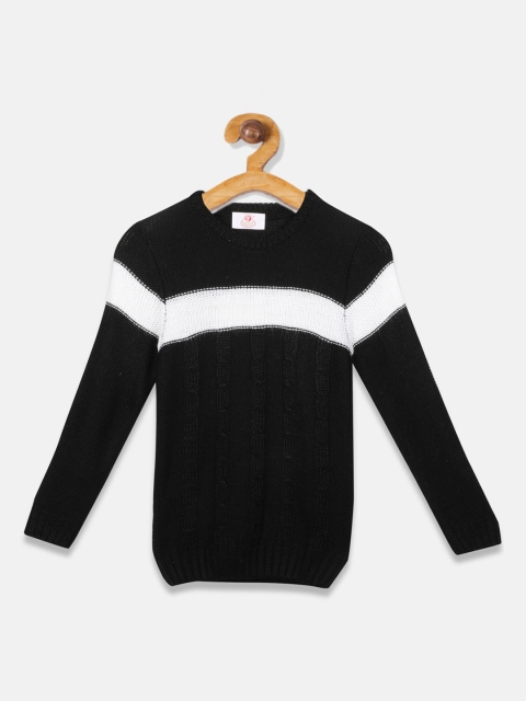 

OWM Boys Black Striped Pullover Sweater