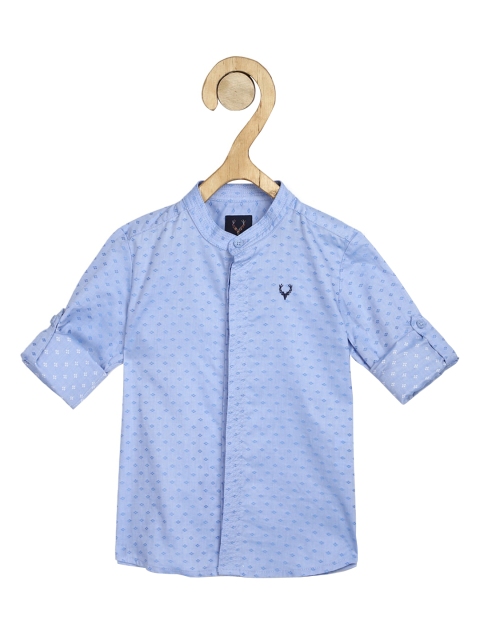 

Allen Solly Junior Boys Blue Regular Fit Self Design Casual Shirt