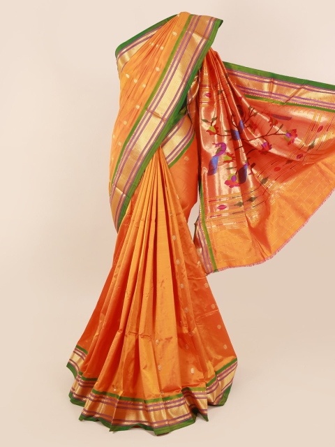 

Pothys Yellow Pure Silk Woven Design Bandhani Saree