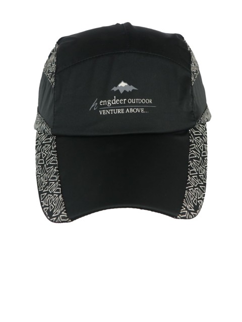 

iSWEVEN Unisex Black & White Printed Snapback Cap