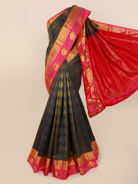 

Pothys Grey Pure Silk Woven Design Kanjeevaram Saree