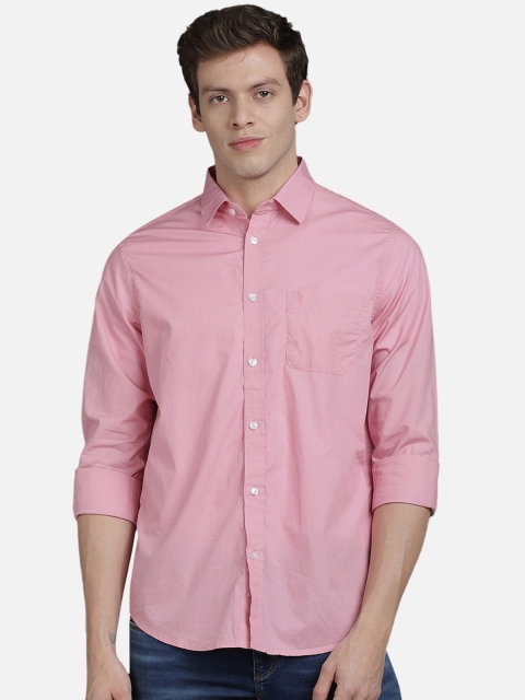 

TED HARBOR Men Pink Slim Fit Solid Casual Shirt