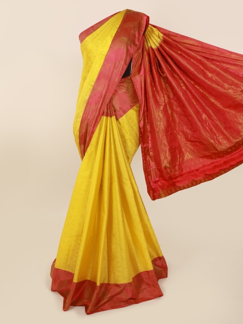 

Pothys Yellow Pure Silk Woven Design Kanjeevaram Saree