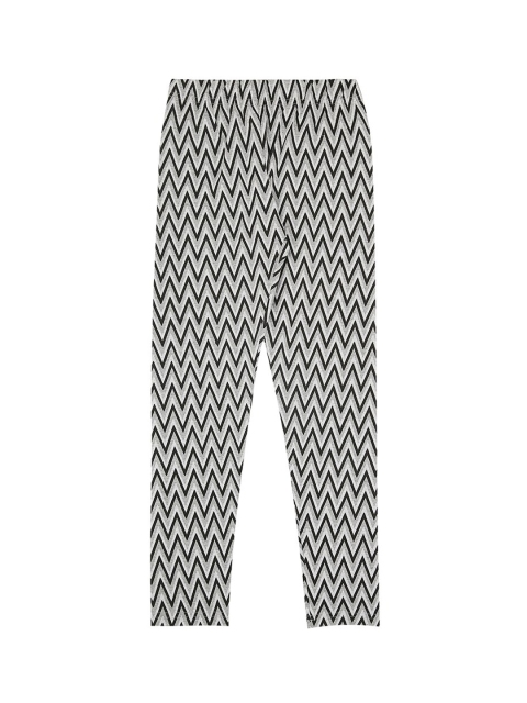 

POPPERS by Pantaloons Girls Grey & Black Printed Ankle-Length Leggings