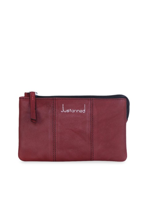 

Justanned Women Pink & White Textured Zip Around Wallet