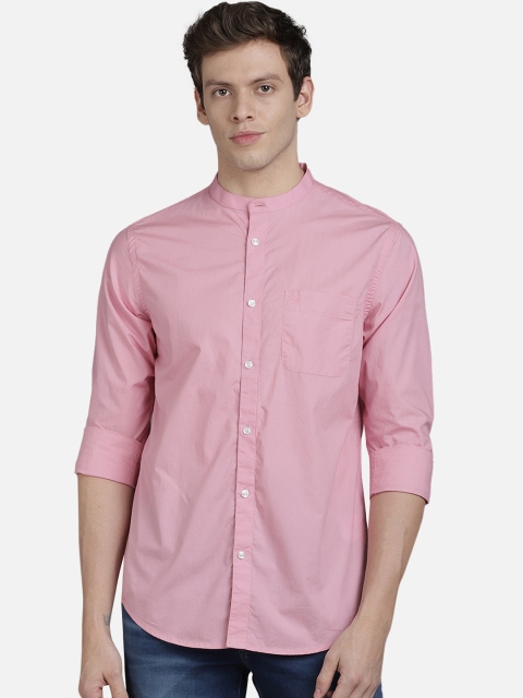 

TED HARBOR Men Pink Slim Fit Solid Casual Shirt