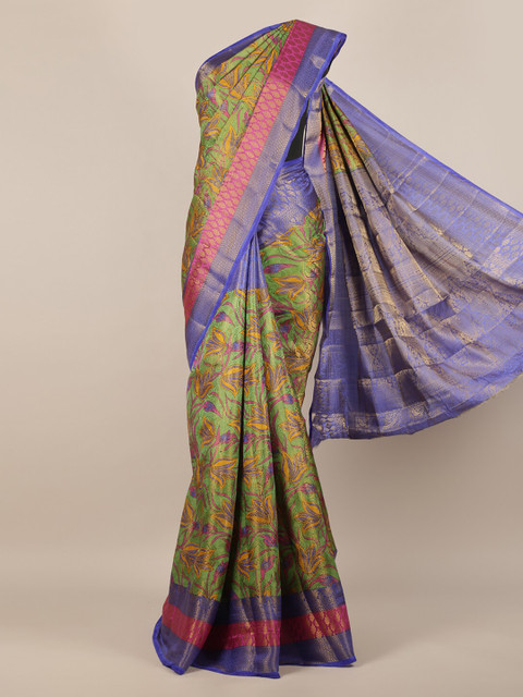 

Pothys Green Woven Design Jute Silk Saree