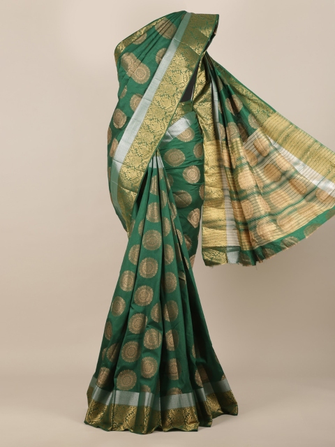 

Pothys Green Woven Design Jute Silk Saree