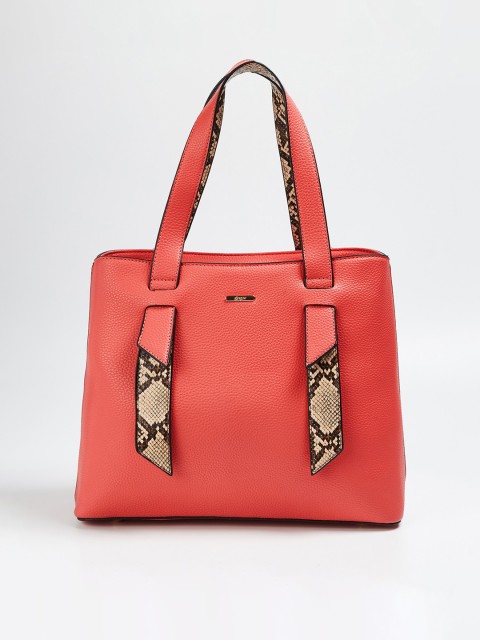 

Ginger by Lifestyle Red Solid Handheld Bag