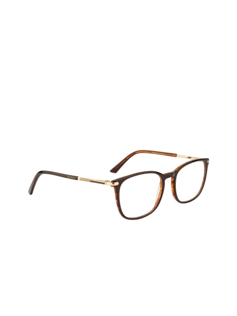 

Ted Smith Unisex Brown & Rose Gold Solid Full Rim Square Frames TSF-128_C4
