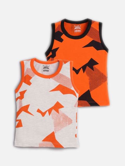 

Redden Boys Pack Of 2 Printed Round Neck T-shirt, Grey