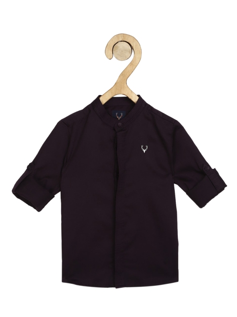 

Allen Solly Junior Boys Coffee Brown Regular Fit Solid Casual Shirt