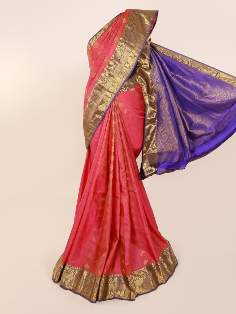 

Pothys Pink Pure Silk Woven Design Kanjeevaram Saree