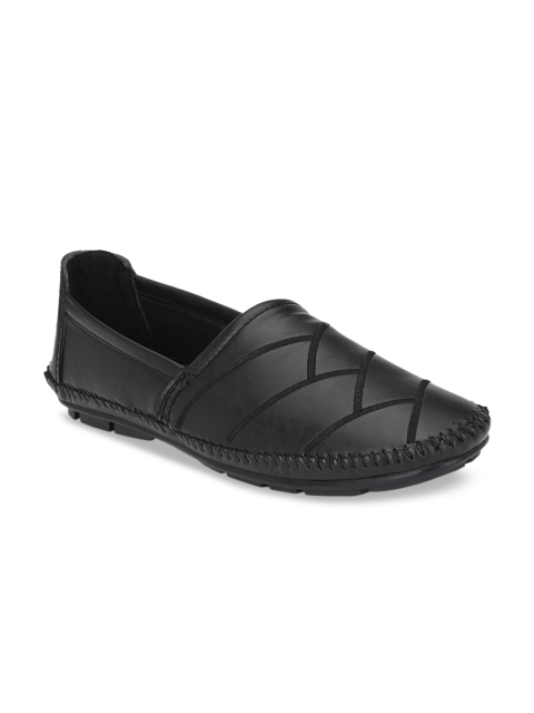 

Azzaro Black Men Textured Slip-Ons