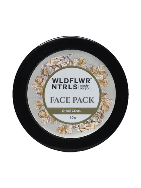 

Wildflower Naturals Unisex Face Pack with Charcoal 50 g, Grey
