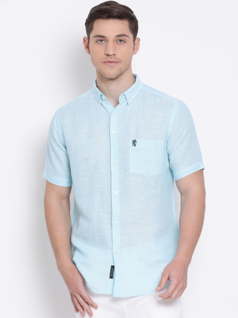 

Red Tape Men Blue Regular Fit Solid Casual Shirt