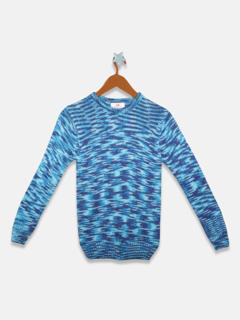 

OWM Boys Blue Printed Pullover Sweater