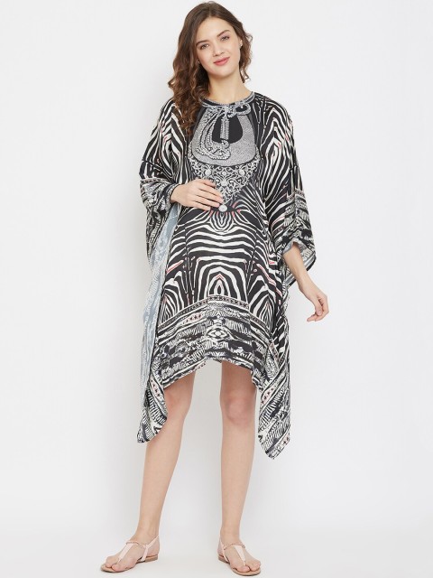 

The Kaftan Company Women Black Printed Kaftan Dress