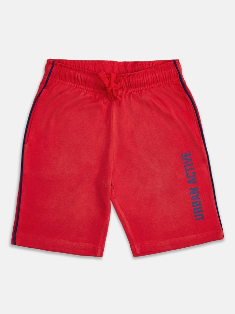

Pantaloons Junior Boys Red Solid Regular Fit Regular Shorts