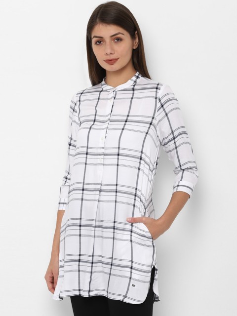

Allen Solly Woman Women's White & Black Checked Tunic