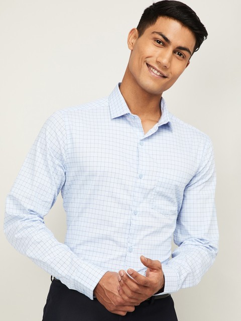

CODE by Lifestyle Men Blue Slim Fit Checked Formal Shirt