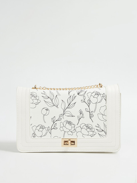 

Ginger by Lifestyle White Printed Sling Bag